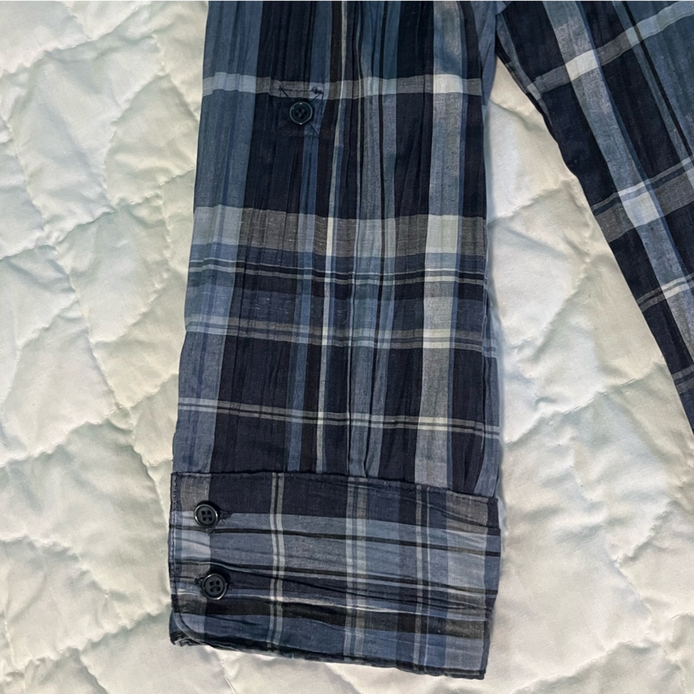 Croft & Barrow Blue Plaid Shirt - Picture 3 of 7
